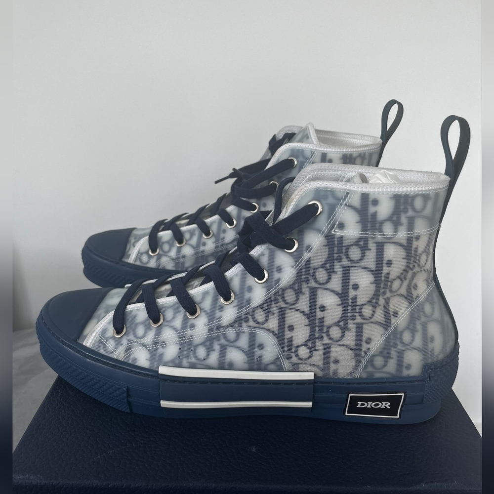 B23 high tops Dior men's sneaker blue Olblique size 43